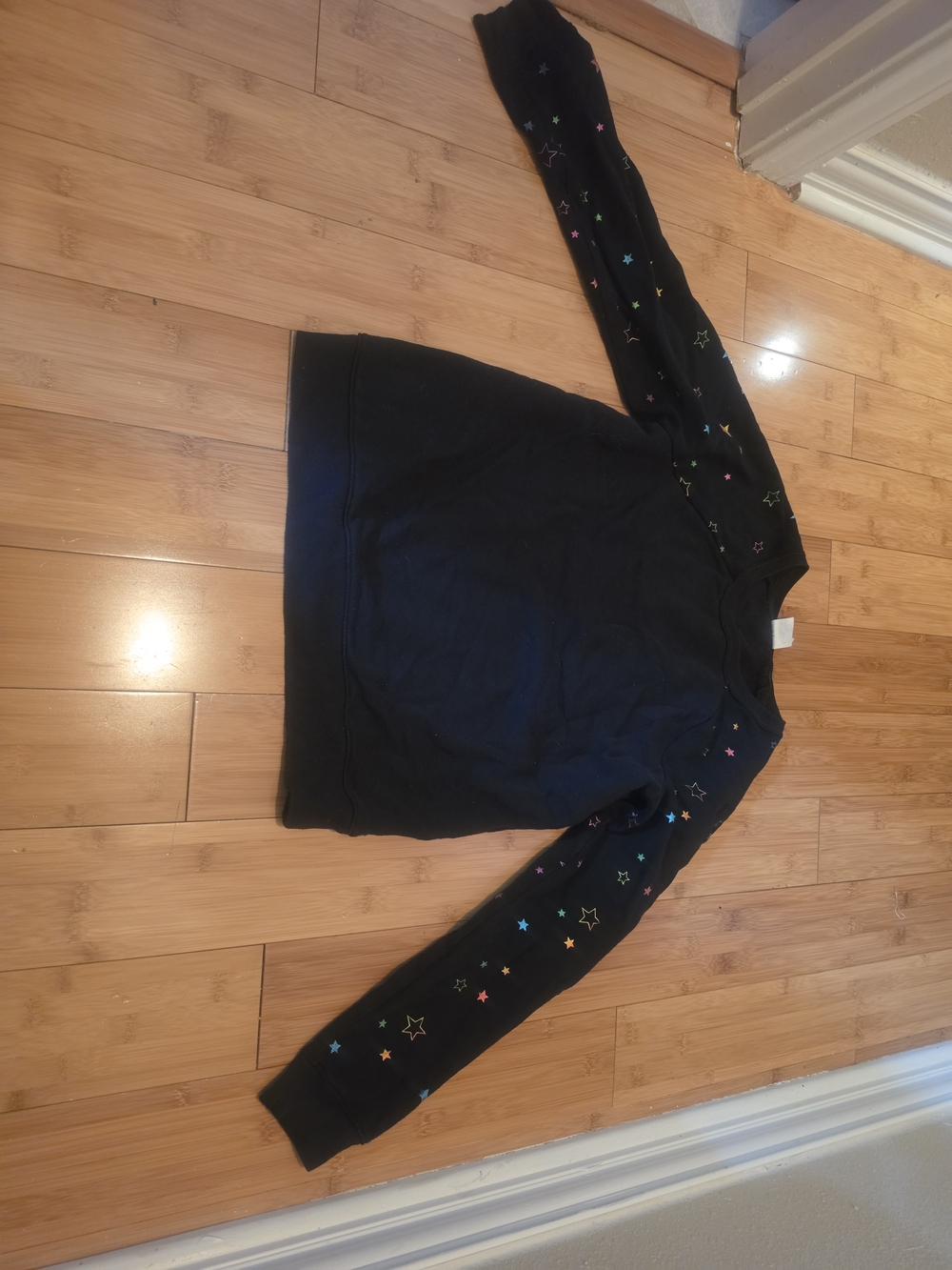 Athletic Works Black Crewneck with Multicolor Nail Accent